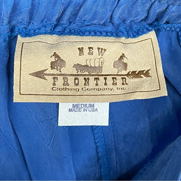 New Frontier Clothing Co Vintage Blue Maxi Skirt Size Medium - Picture 5 of 8